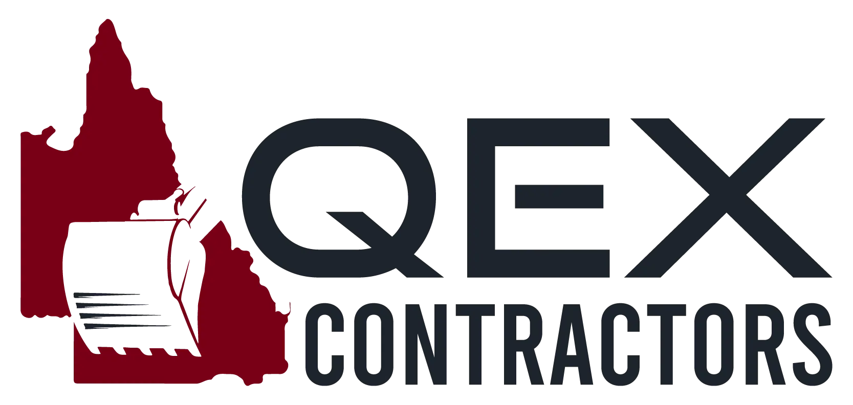 Qex Contracting logo in header